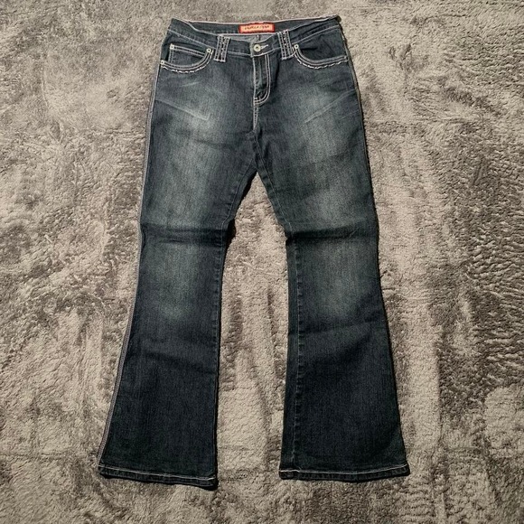 Y2K Grunge washed black Flared Jeans - Picture 2 of 8